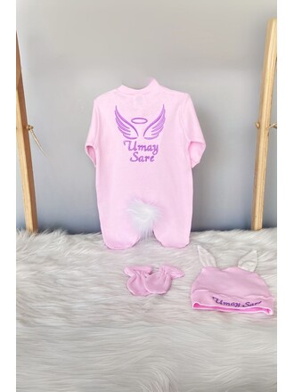 3’lü Hastane Çıkış Seti MELEK Taçlı