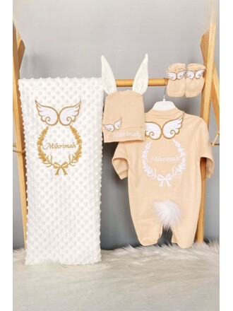 4’lü Hastane Çıkış Seti Lavanta Kanatlı