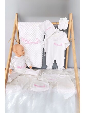 10’lu Hastane Çıkış Seti Dantelli