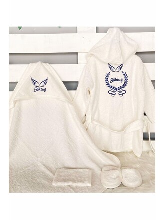 Hastane Çıkış Seti Bornoz Melek kanatlı (0-3YAŞ)