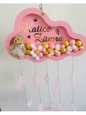 Yeni doğan Bebek Kapı Süsü Pembe