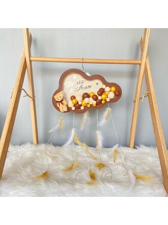 Yeni doğan Bebek Kapı Süsü  Sütlü Kahve