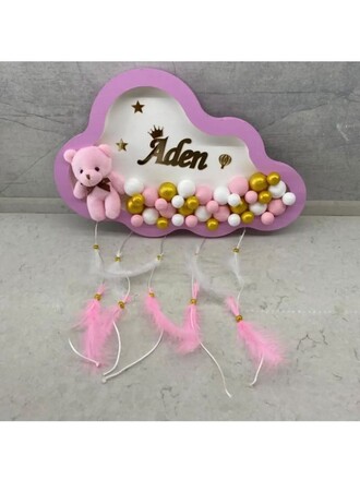 Yeni doğan Bebek Kapı Süsü Mor