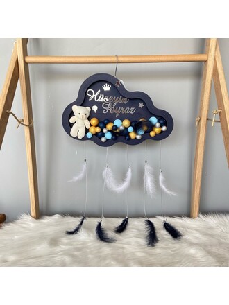 Yeni doğan Bebek Kapı Süsü Lacivert