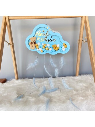 Yeni doğan Bebek Kapı Süsü Mavi