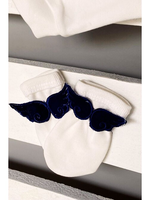 Hastane Çıkış Seti 3'lü Kanatlı Kısa Çelenk Model