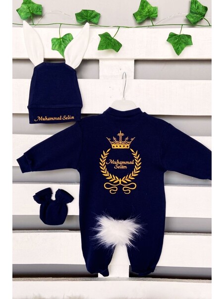 Hastane Çıkış Seti 3’lü Beş Taçlı Gold Model