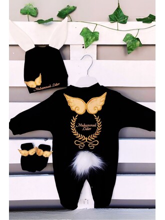 Hastane Çıkış Seti 3'lü Gold Kanatlı Çelenk Model