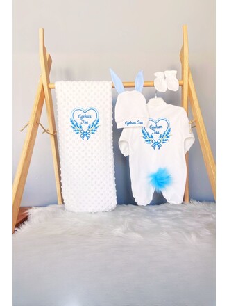 Hastane Çıkış Seti 4'lü Çiçekli Kalp