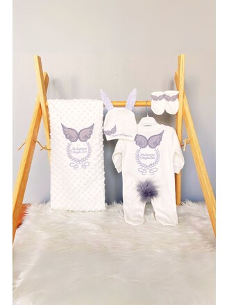 Hastane Çıkış Seti 4’lü Gri Kanatlı